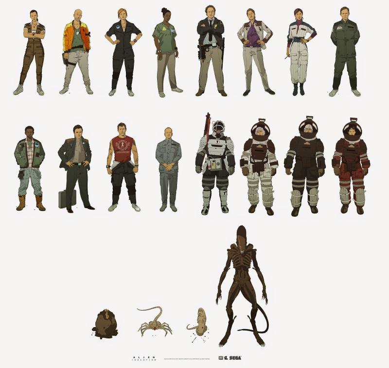 Illustration for article titled Alien: Isolation's Character Art Is Just The Best
